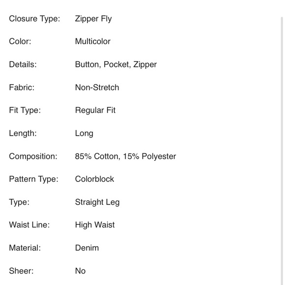 NWT SHEIN Brown Color Block Patch Jeans Size 2 Extra Small - Picture 9 of 9